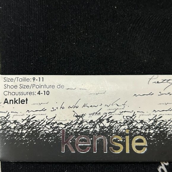 🦋 NWT 🌸 Kensie Black Lace-Tie Anklet Socks Elegant & Classy Party Wear - Picture 2 of 2